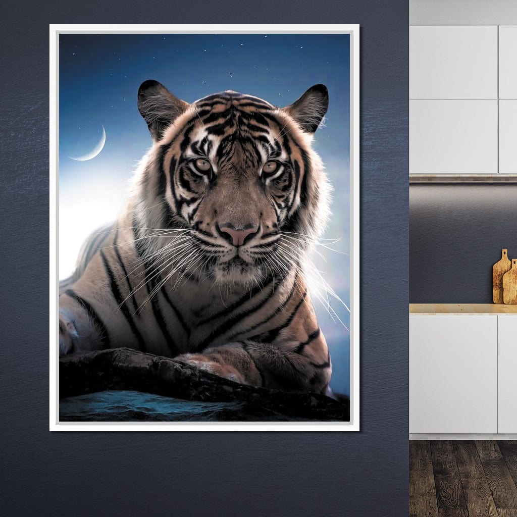 Tiger Moon Canvas Wall Art