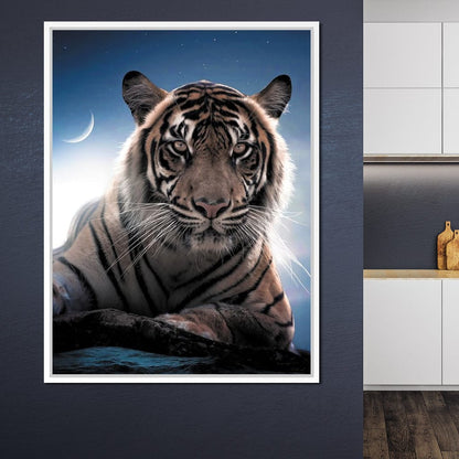 Tiger Moon Canvas Wall Art