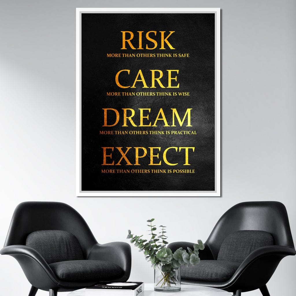 Risk More Canvas Wall Art