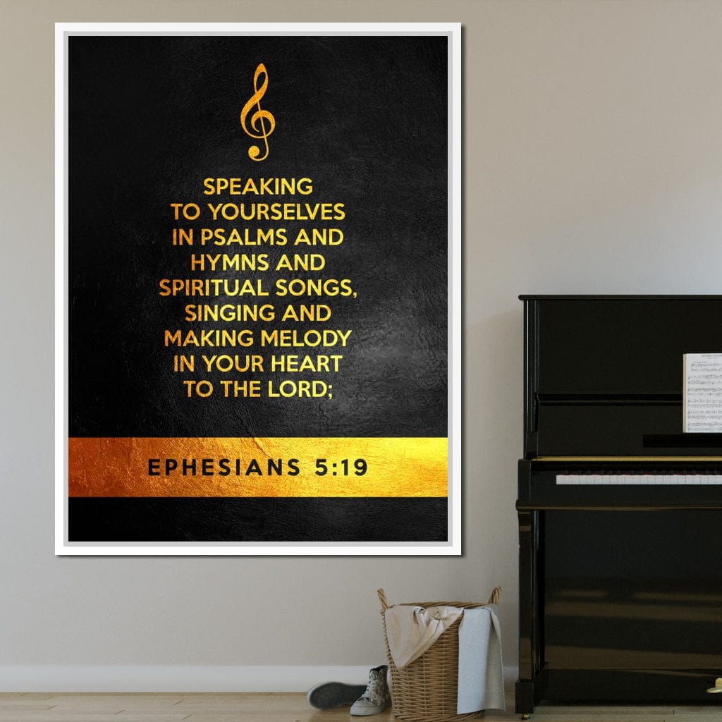 Ephesians 5:19 Canvas Wall Art