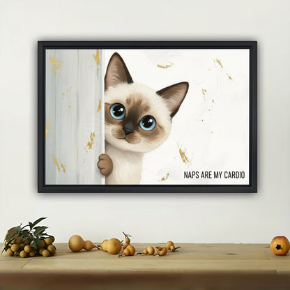 Siamese Cat Canvas Wall Art - Just Me Chaos Kitten Decor