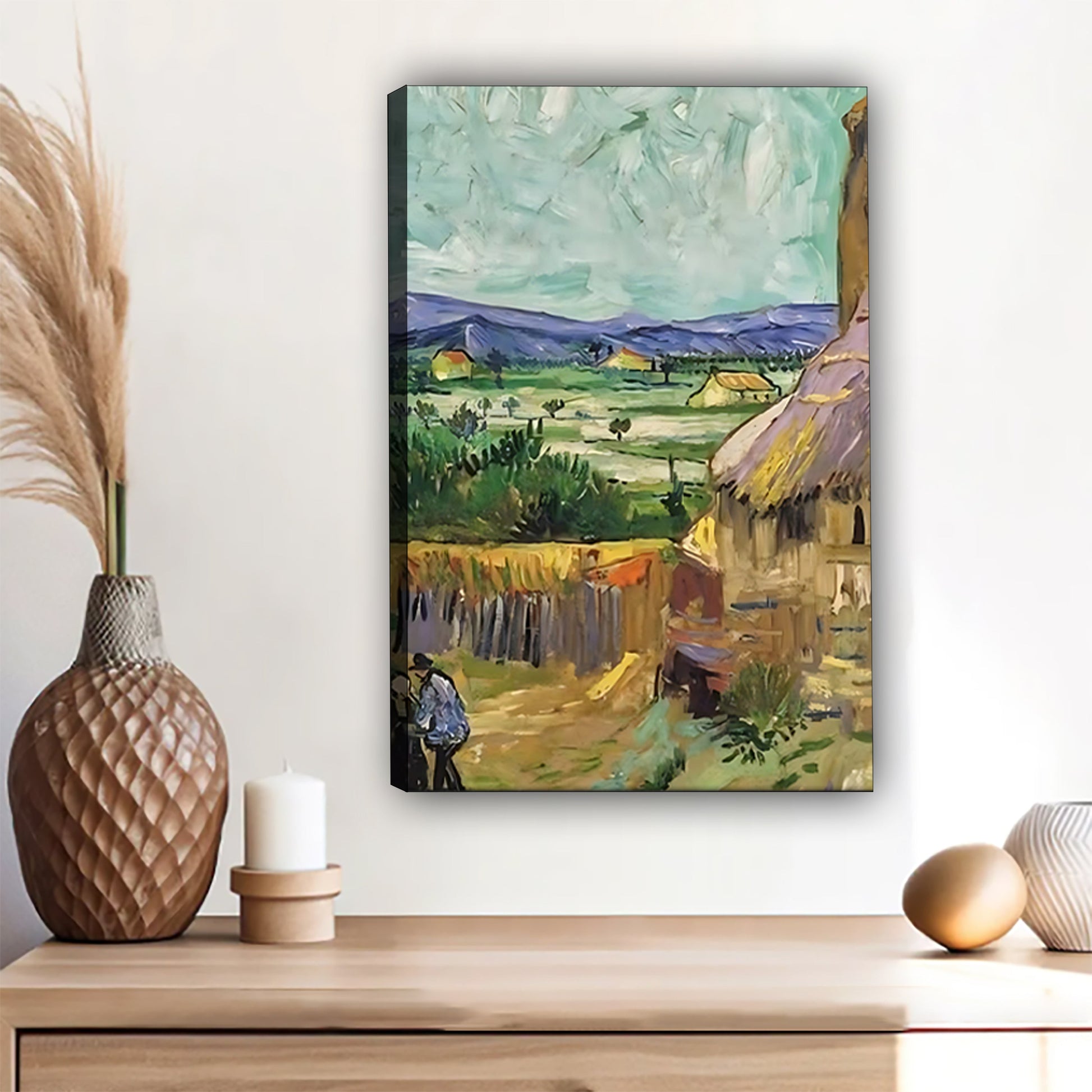 W400 Natural Wood Grain Canvas Decorative Painting – Abstract Art | Ideal for Living Rooms and Offices