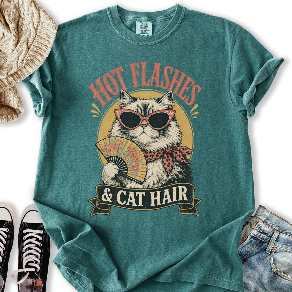 Hot Flashes & Cat Hair Relaxed Tee