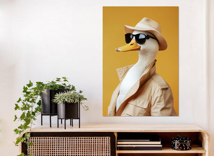 Cool Duck Canvas Print - Framed Gallery Wrapped Cotton Wall Art Ready to Hang