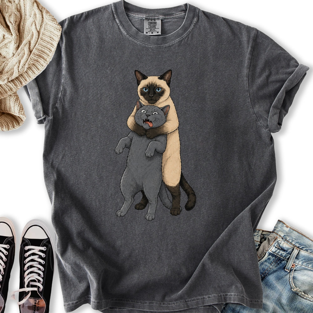 Siamese Cat Headlock Relaxed Tee