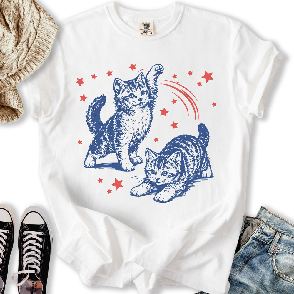 Patriotic Kittens Relaxed Tee