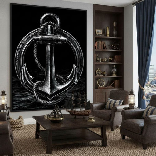 Weight of the Restless Anchor Canvas Wall Art