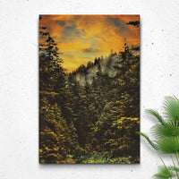 Into The Pine Trees Canvas Wall Art