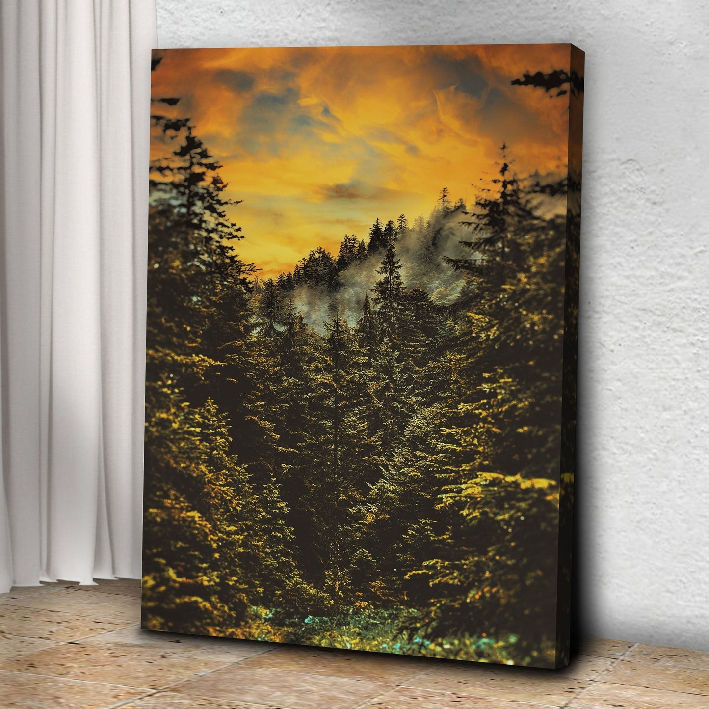 Into The Pine Trees Canvas Wall Art