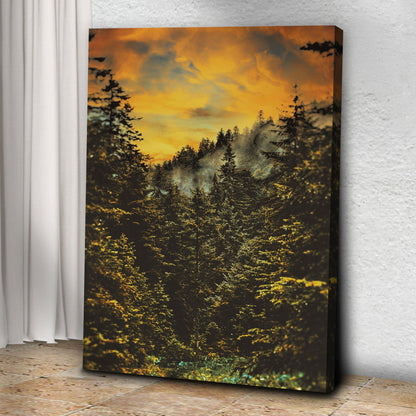 Into The Pine Trees Canvas Wall Art