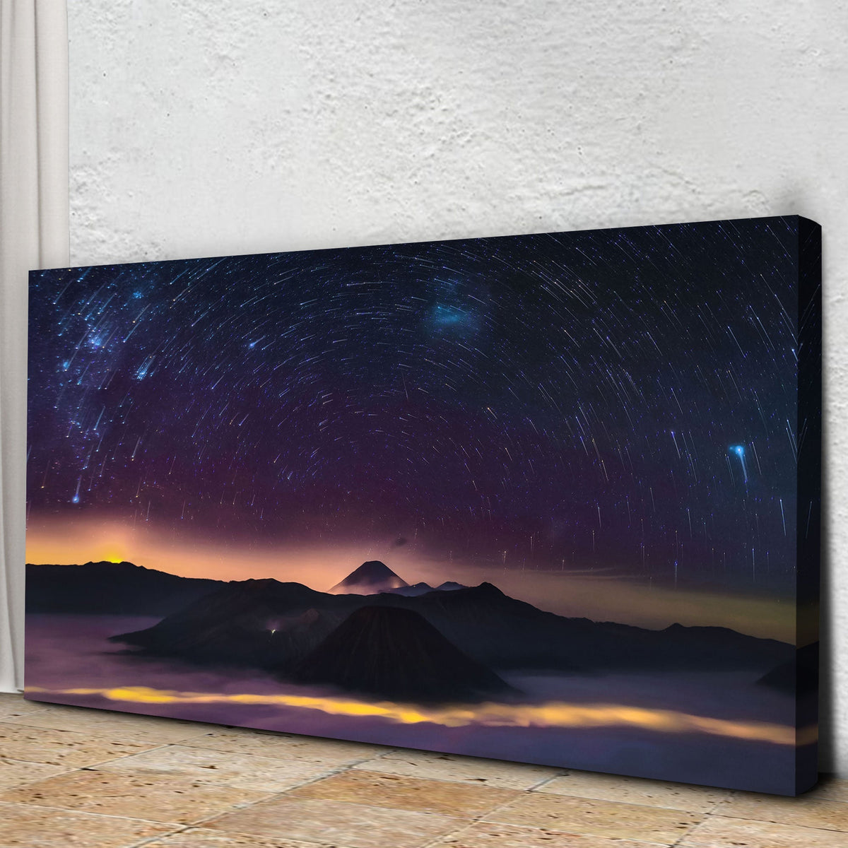 Majestic Starry Night Sky Canvas Wall Art