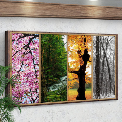 Four Seasons Tree Canvas Wall Art