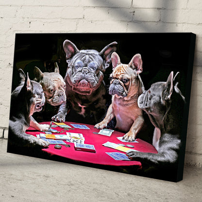 Poker Dog Players Canvas Wall Art ()