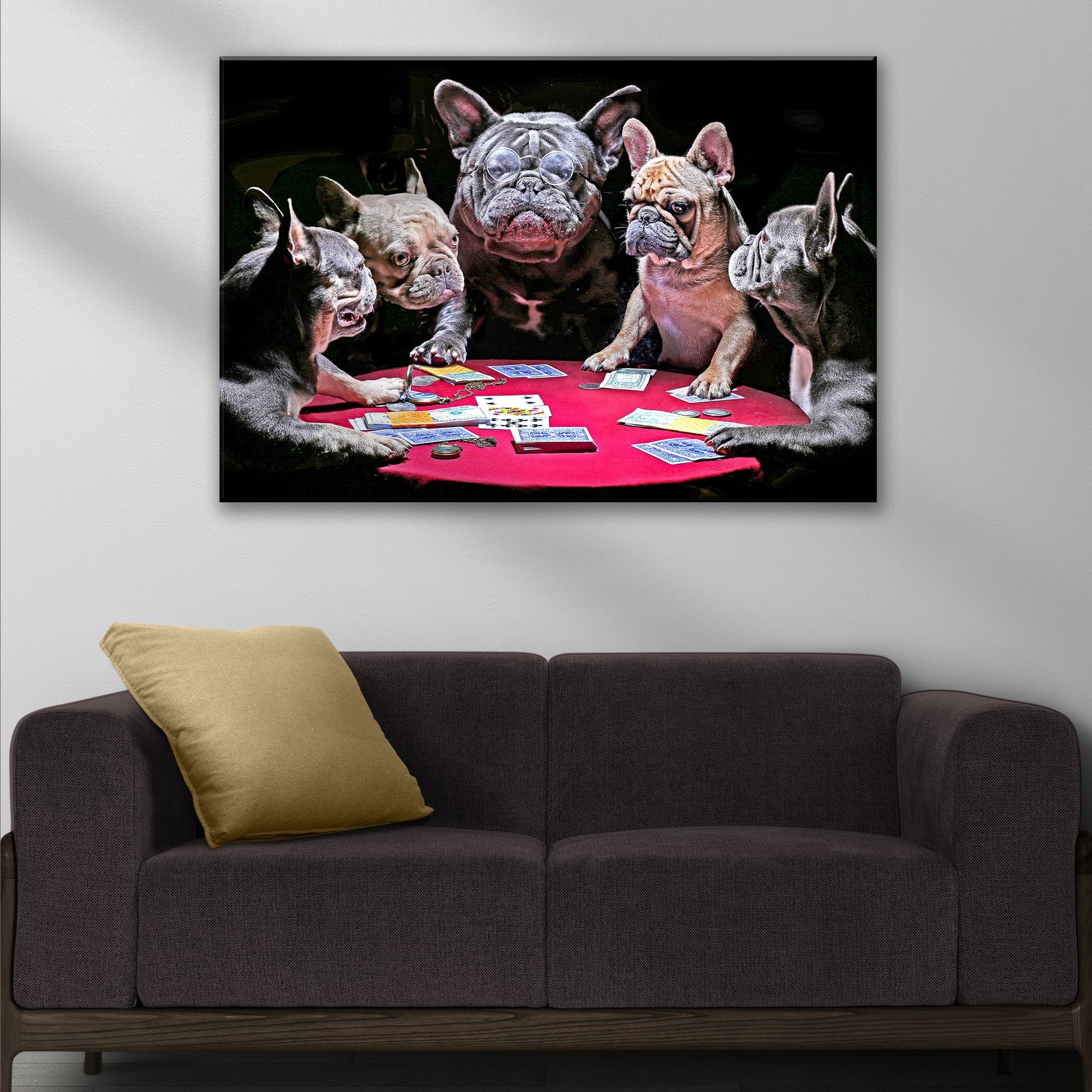 Poker Dog Players Canvas Wall Art ()