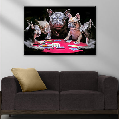 Poker Dog Players Canvas Wall Art ()