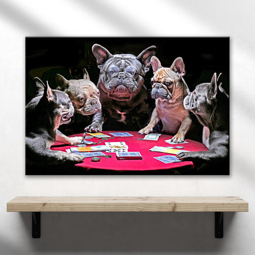 Poker Dog Players Canvas Wall Art ()