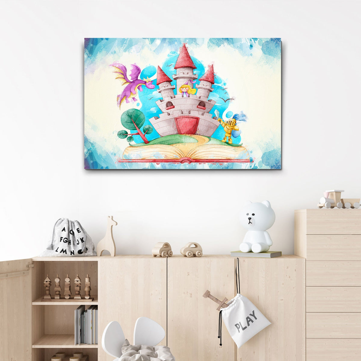 Decor Elements Book Of Fairy Tales Canvas Wall Art