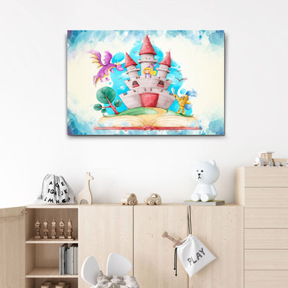 Decor Elements Book Of Fairy Tales Canvas Wall Art
