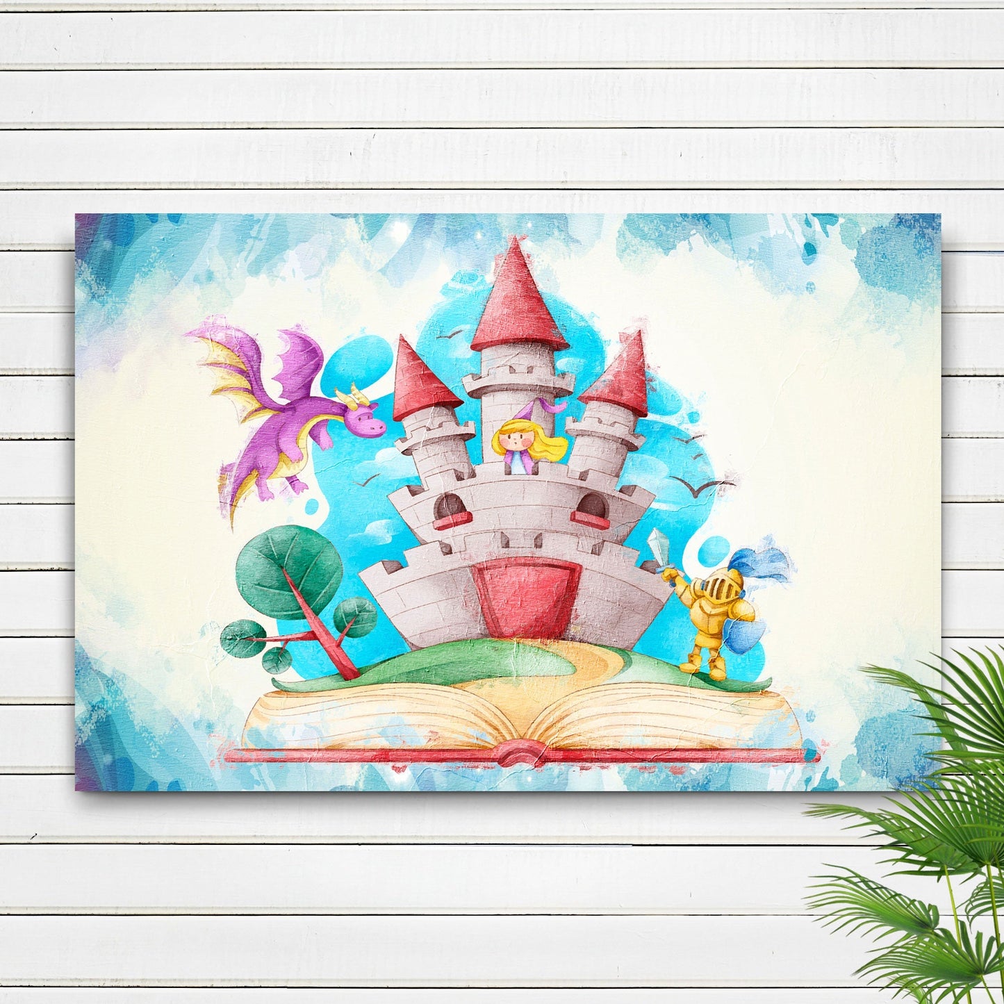 Decor Elements Book Of Fairy Tales Canvas Wall Art