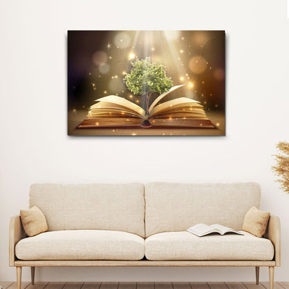 Decor Elements Book Of Wisdom Canvas Wall Art