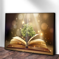 Decor Elements Book Of Wisdom Canvas Wall Art