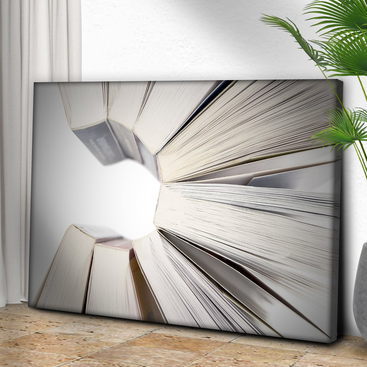Decor Elements Books Burst Canvas Wall Art