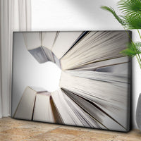 Decor Elements Books Burst Canvas Wall Art