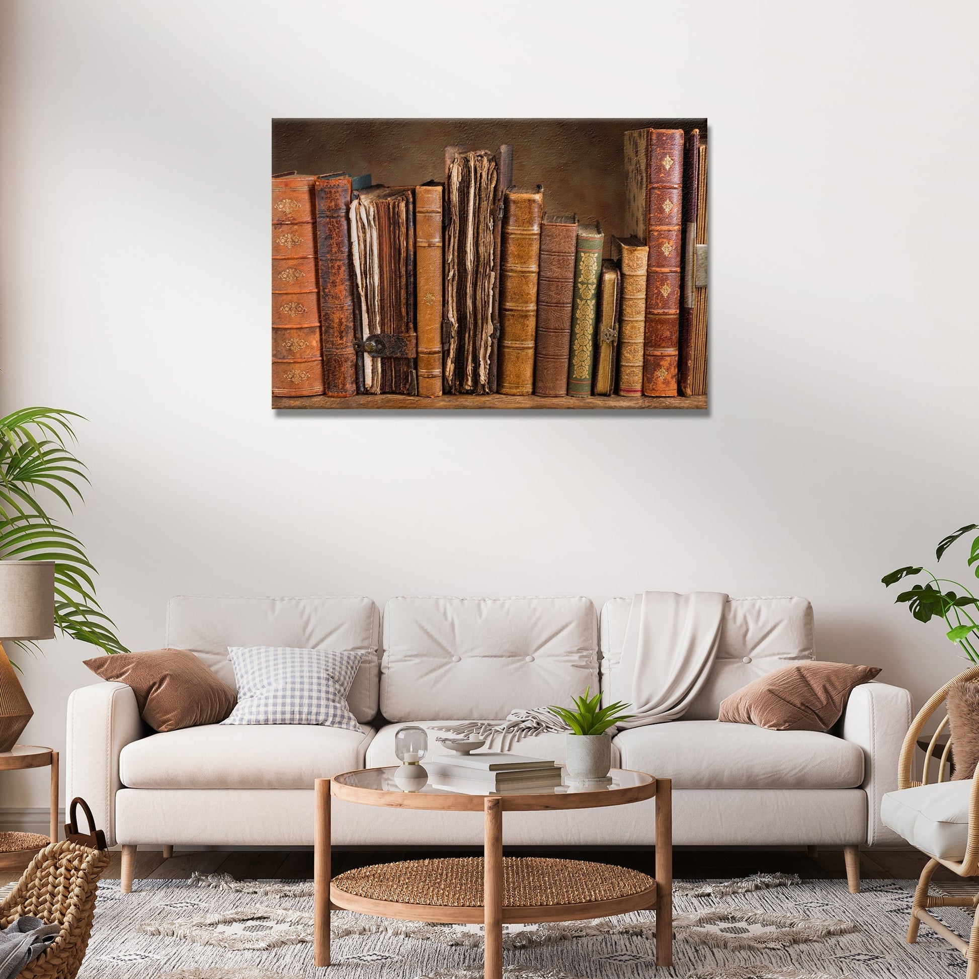Decor Elements Books Medieval Canvas Wall Art