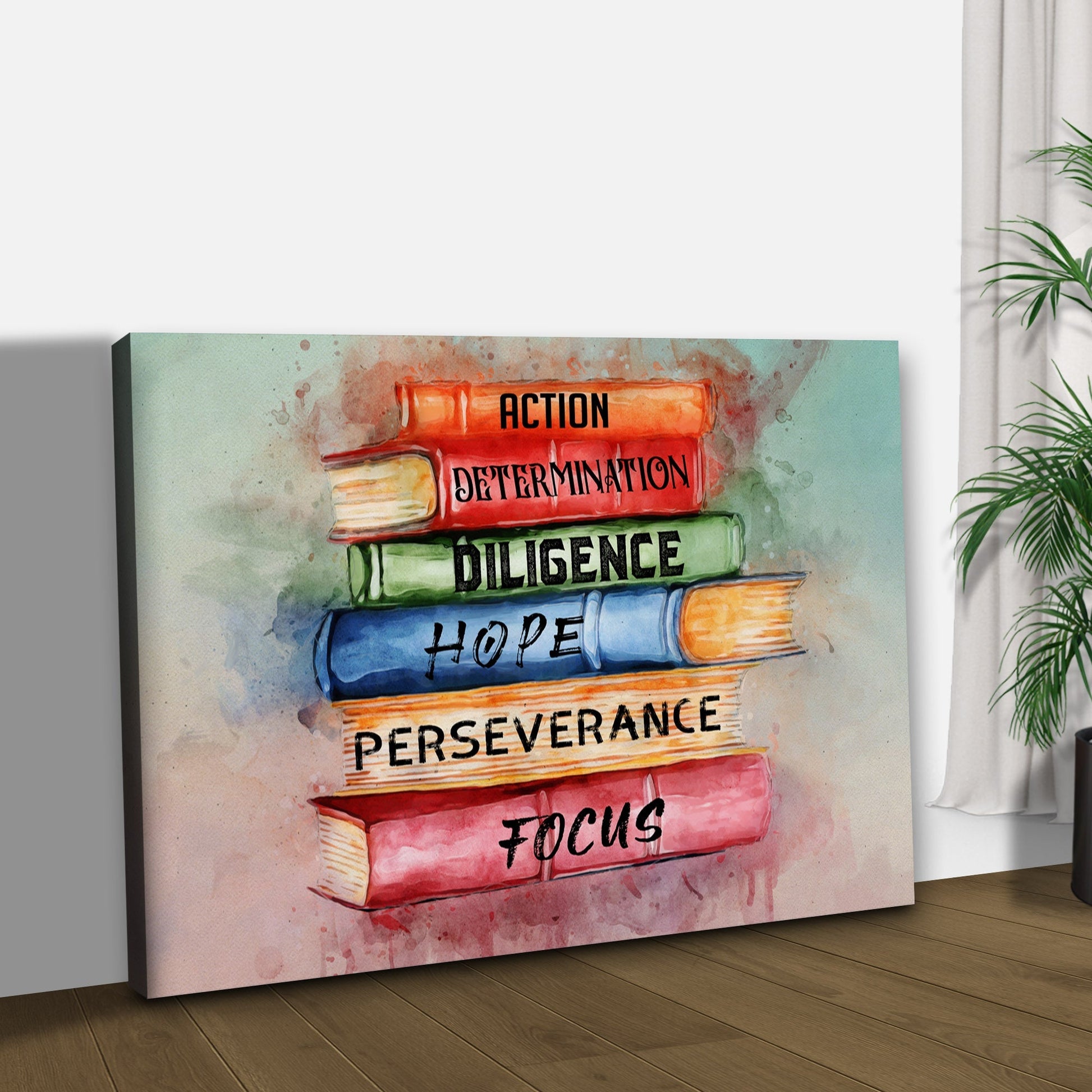 Decor Elements Books Of Success Canvas Wall Art