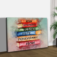 Decor Elements Books Of Success Canvas Wall Art