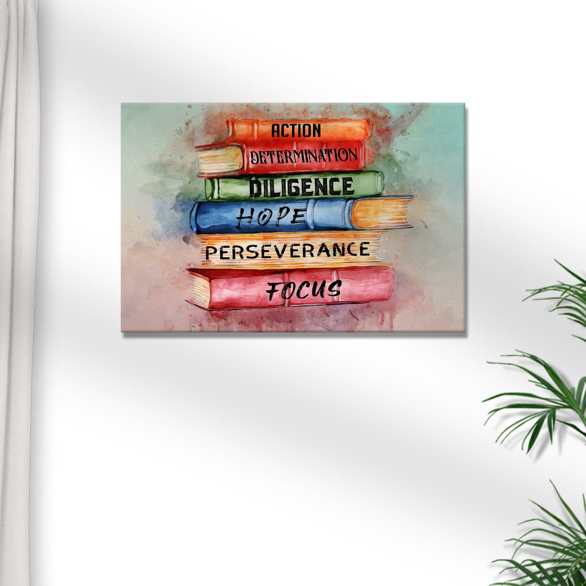 Decor Elements Books Of Success Canvas Wall Art