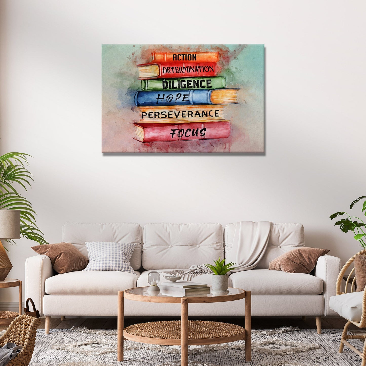 Decor Elements Books Of Success Canvas Wall Art