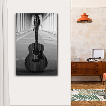 Guitar Monochrome Canvas Wall Art