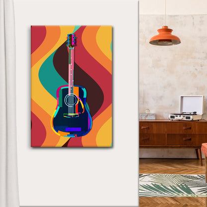Guitar Retro Canvas Wall Art