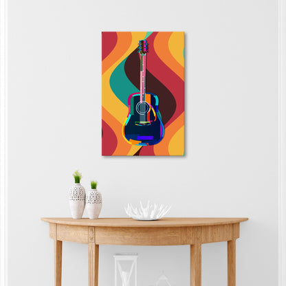 Guitar Retro Canvas Wall Art