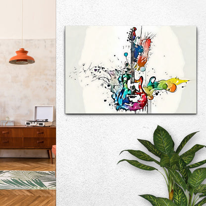 Guitar Abstract Canvas Wall Art