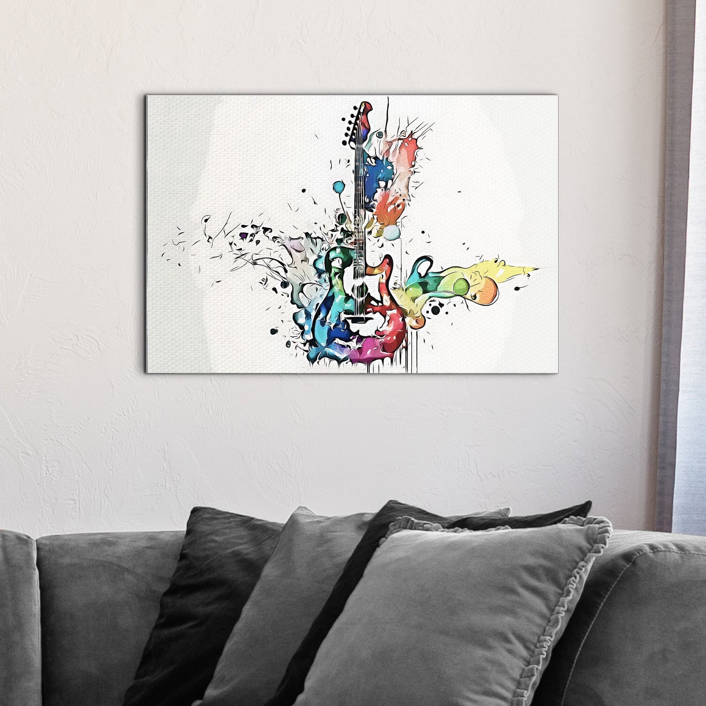 Guitar Abstract Canvas Wall Art