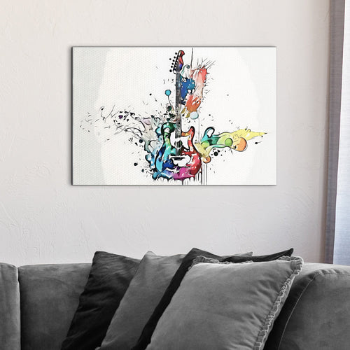 Guitar Abstract Canvas Wall Art