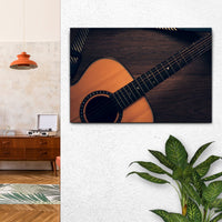 Guitar Up Close Canvas Wall Art