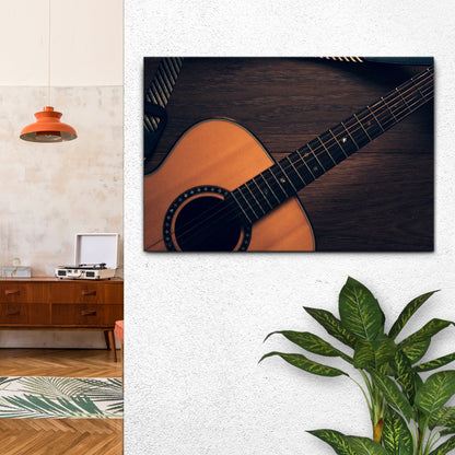 Guitar Up Close Canvas Wall Art