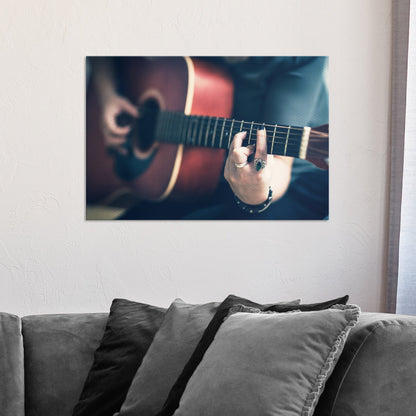 Guitar Playing Canvas Wall Art