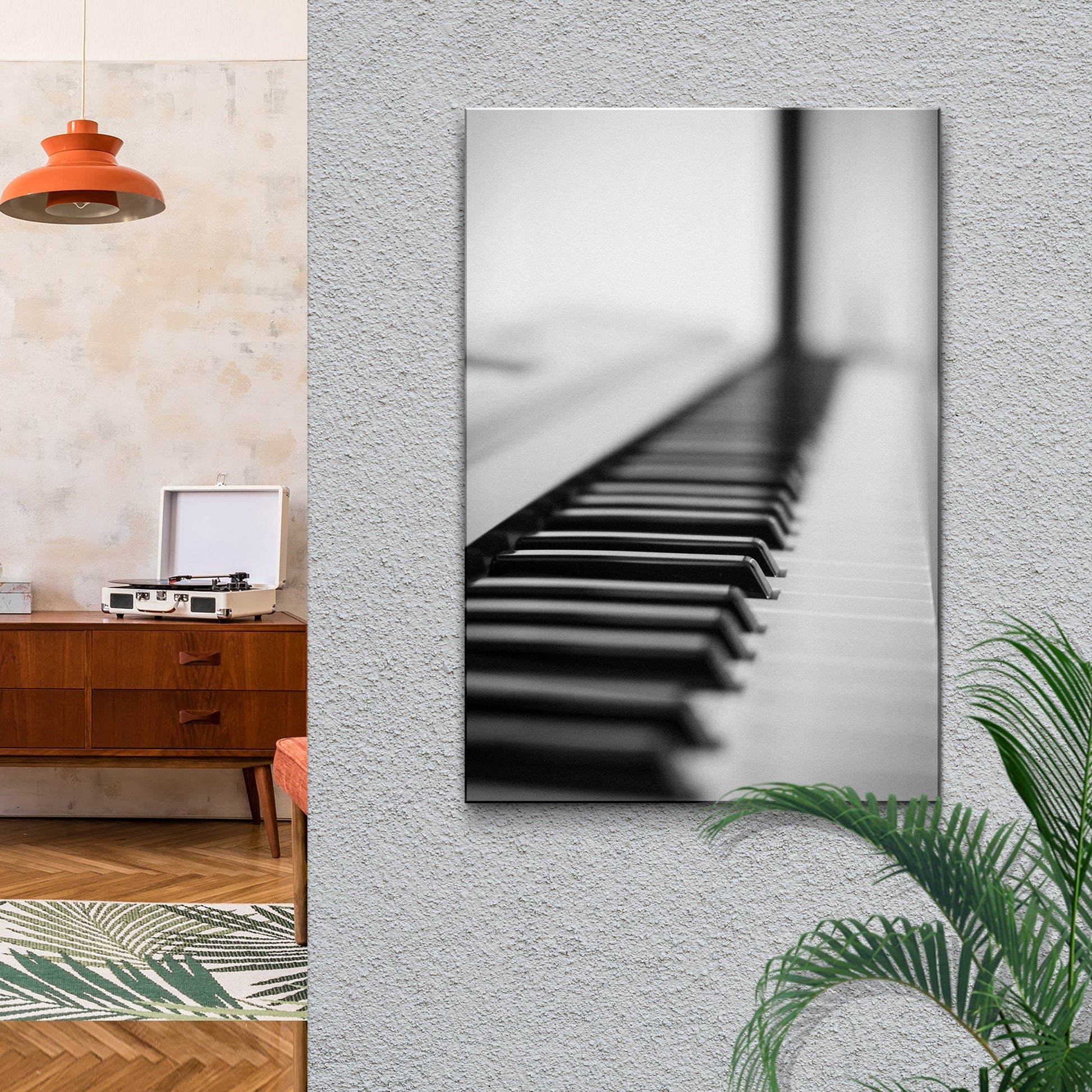 Piano Monochrome Canvas Wall Art