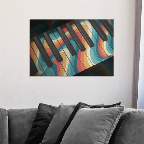 Piano Retro Canvas Wall Art