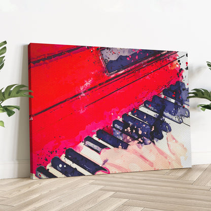 Piano Watercolor Canvas Wall Art