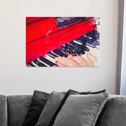Piano Watercolor Canvas Wall Art