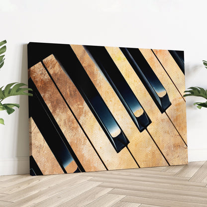 Piano Rustic Canvas Wall Art