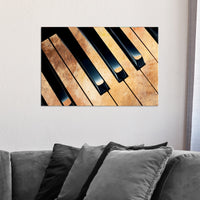 Piano Rustic Canvas Wall Art
