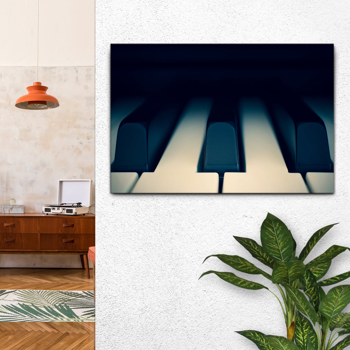 Piano Up Close Canvas Wall Art