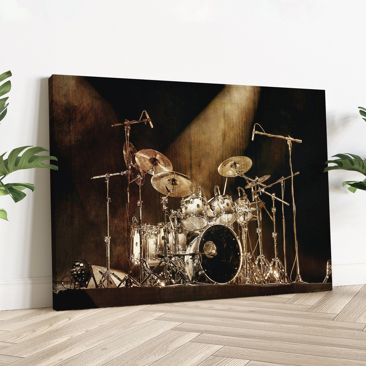 Drums Rustic Canvas Wall Art