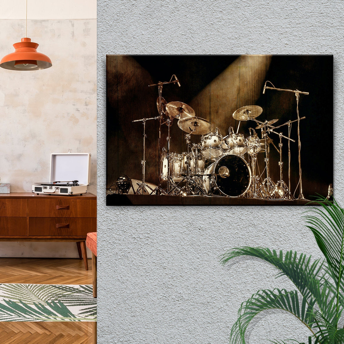 Drums Rustic Canvas Wall Art